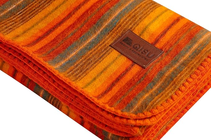 QISU Alpaca Wool Blanket Throw | Large, Variegated | 85 x 65 inches | Ultra-Soft - Image 2