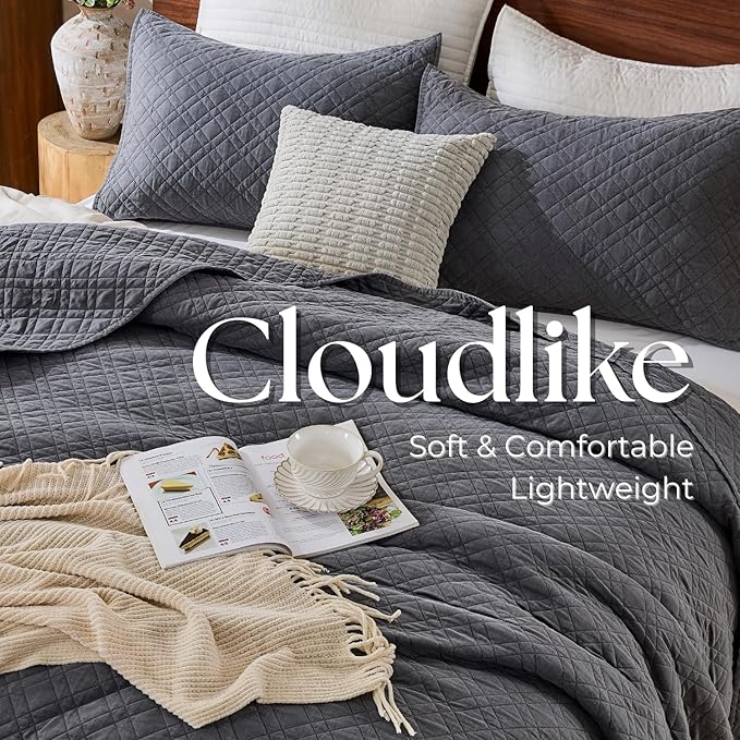 Cali King Quilt Set with Shams Lightweight Quilted Bedspread Coverlet Thin - Image 6