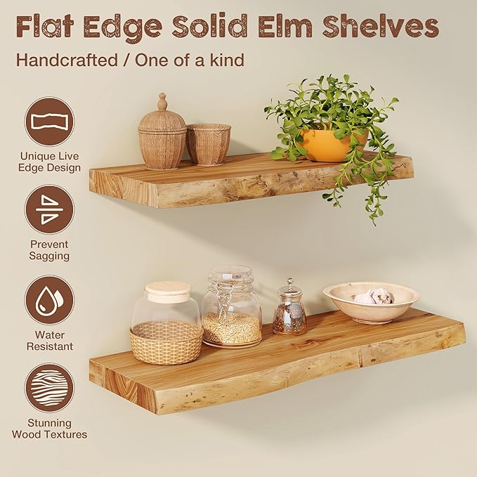 fuqing Live Edge Floating Shelves - Image 4