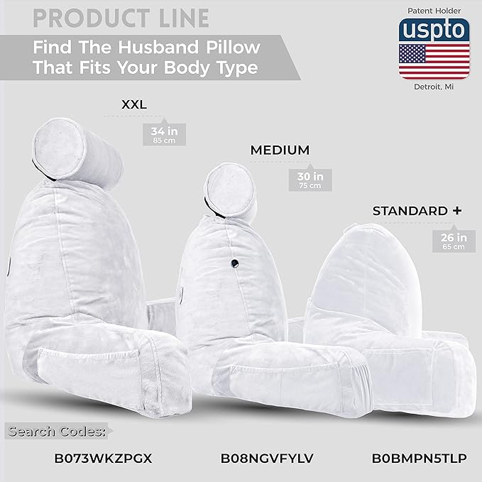 Husband Pillow Medium White, Backrest - Image 3
