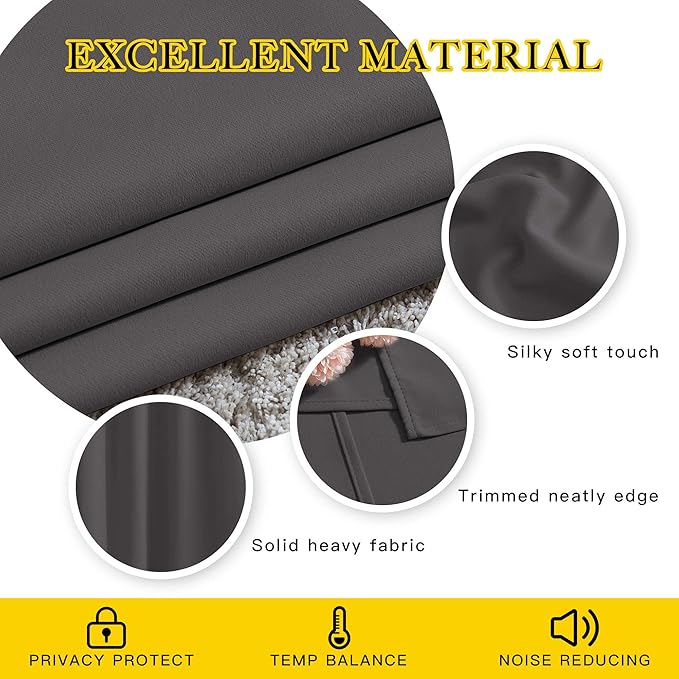NICETOWN Blackout 72 inch Curtains - Image 4