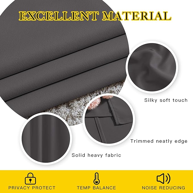 NICETOWN Bedroom Blackout Curtains Panels - Image 5
