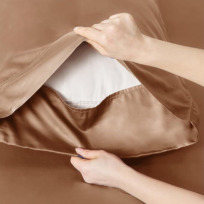 Bedsure Cooling Sheets Twin XL, Rayon Derived from Bamboo, Breathable & Soft - Image 5