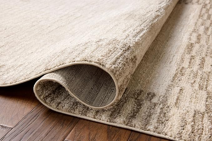Loloi Chris Loves Julia Calvin Collection CLV-04 Ivory/Pebble 7'-10" x 7'-10" - Image 4