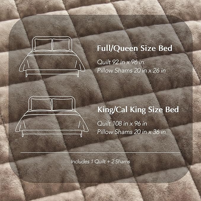 RECYCO Luxury Velvet Quilt Queen Size Bedding Set, Ultra Soft Velvet Comforter - Image 6