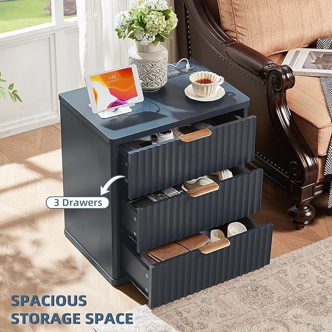LEYAOYAO 23" Wide Fluted Night Stand - Image 6