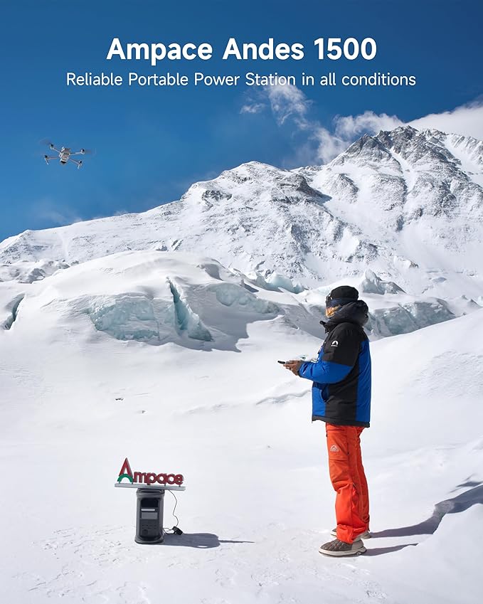AMPACE Andes 1500 Power Station 2400W Solar Generator - Image 9