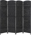 4 Panel Room Divider Folding Privacy Divider 6 Ft Indoor Wall Divider Portable by FDW