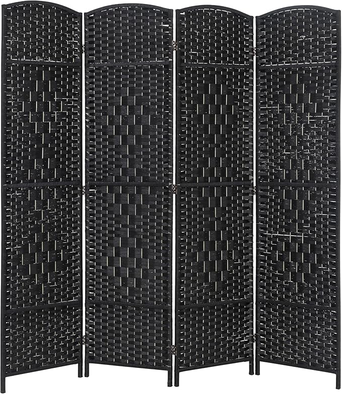 4 Panel Room Divider Folding Privacy Divider 6 Ft Indoor Wall Divider Portable by FDW