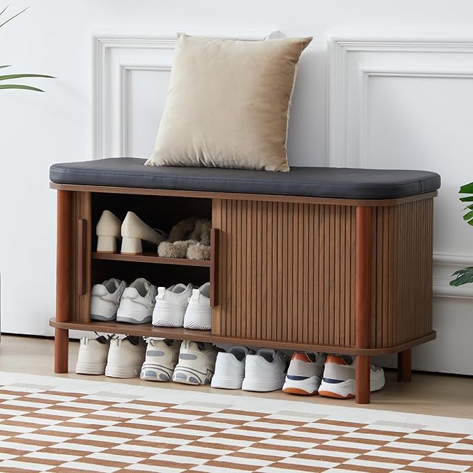 Shoe Bench, Entryway Shoe Cabinet - Image 6