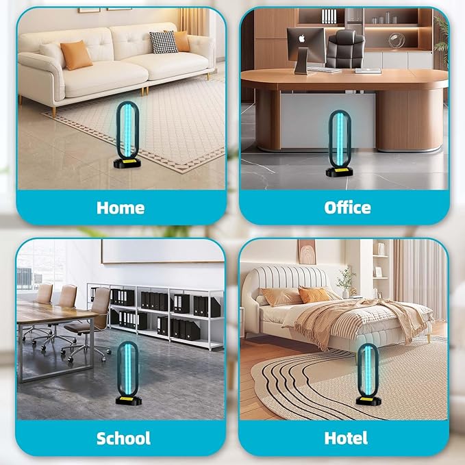 UV Light Sanitizer, 4-Speed Timing and Remote Control UVC Home Disinfection - Image 7