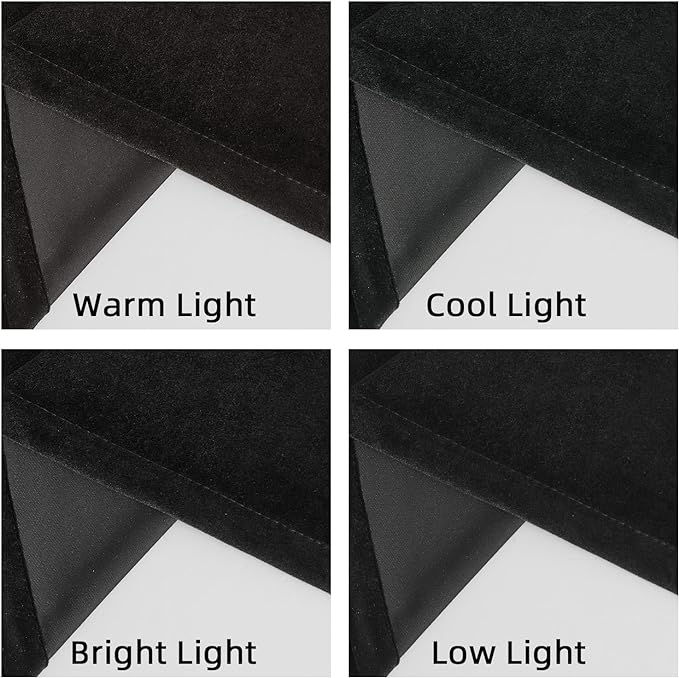 Joydeco Black Velvet Curtains 96 inch Length 2 Panels, Luxury Blackout Rod - Image 6