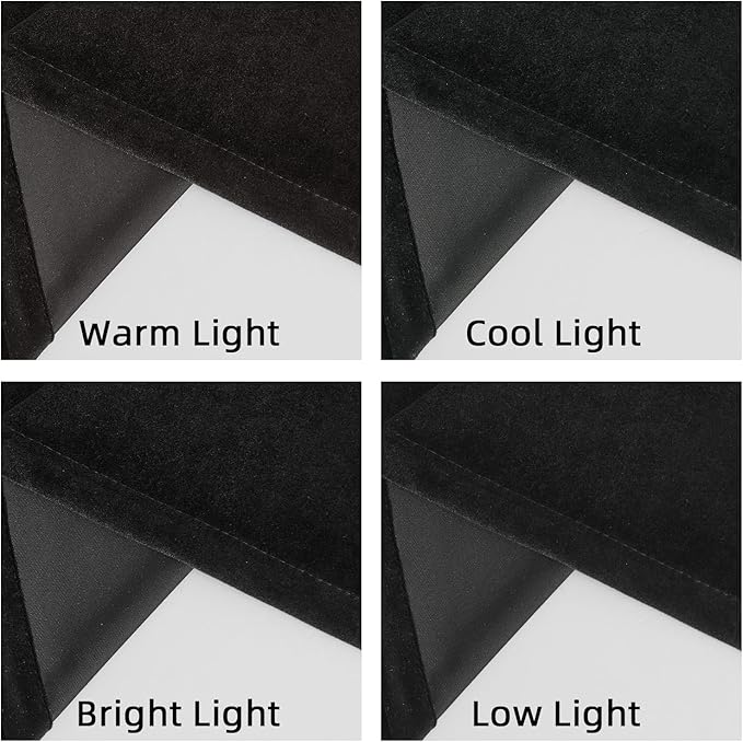 Joydeco Velvet Curtains 90 inch 1 Panel, Long Luxury Black Blackout Thermal - Image 7