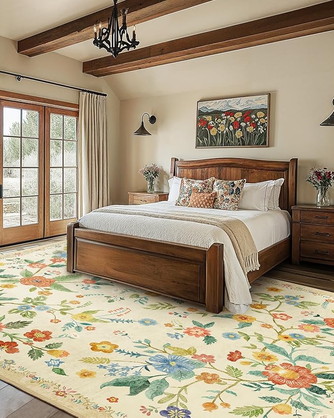 Amada 8x10 Area Rugs, Non-Slip & Low-Profile Large Area Rug - Image 2