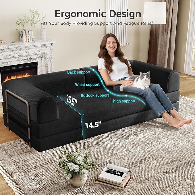 5-in-1 Folding Convertible Sofa Bed - Image 8