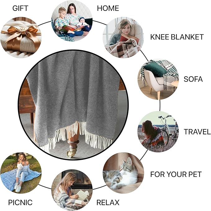 New Zealand Virgin Wool Throw Blanket, Indoor & Outdoor, Soft Blanket - Image 2