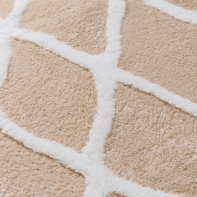 Beige 4x6 Area Rug Moroccan Shag Office Washable Carpet Soft Non Shedding - Image 6