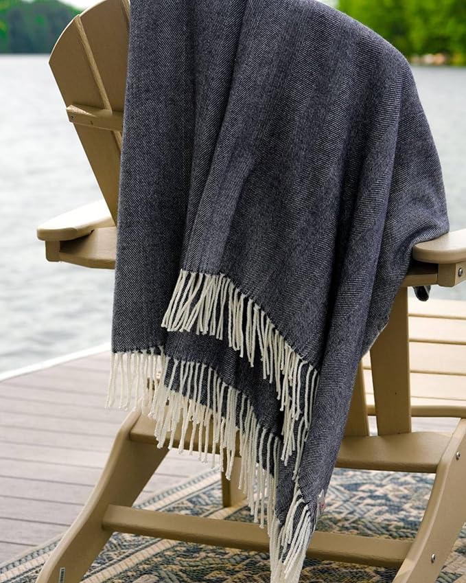 Alashan Cashmere Cotton Acrylic Adirondack Herringbone Woven Throw - Image 2
