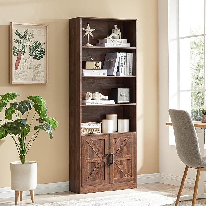 RWYHG 70in Tall Bookshelf 6 Tier Bookcase - Image 7