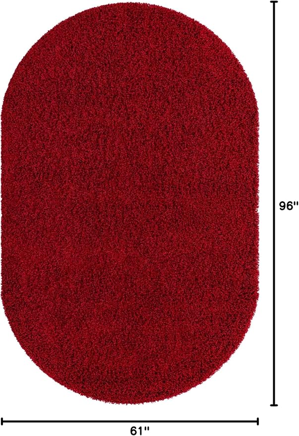 Unique Loom Solid Shag Collection Area Rug - Image 2