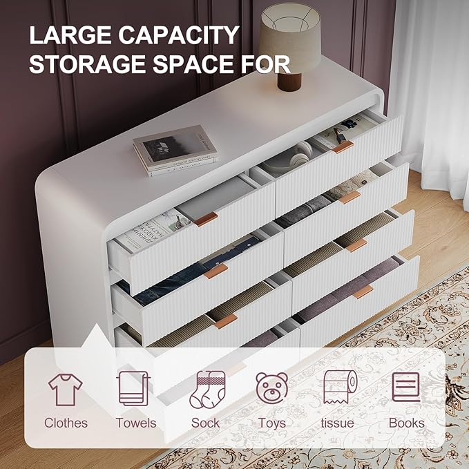 FURSUN Fluted 8 Drawers Dresser - Image 3