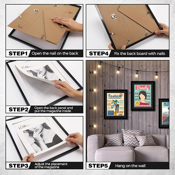 Geetery 4 Pcs Sports Magazine Frame - Image 4