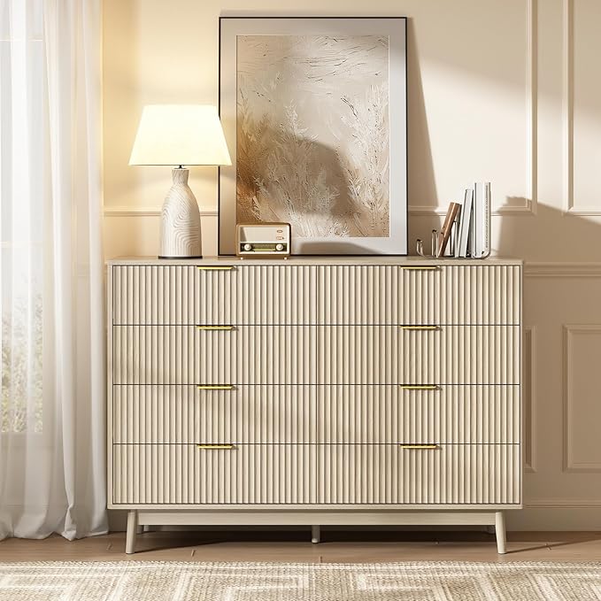 CARPETNAL Fluted 8 Drawer Dresser - Image 5