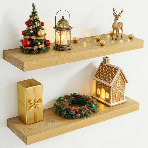 30 Inch Floating Shelves for Wall, 8 Inch Deep Floating Shelf for Storage & by Axeman