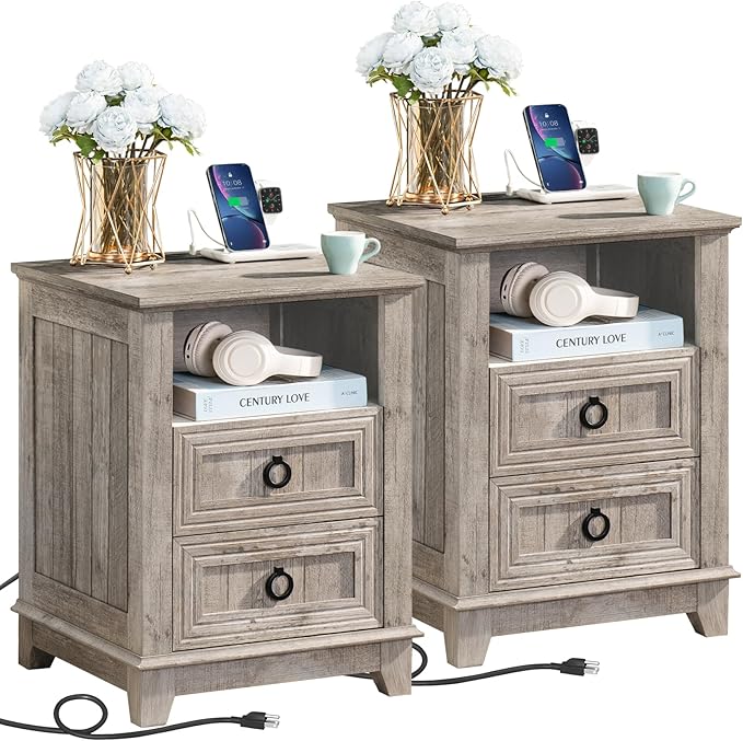 18" Farmhouse Night Stands Set of 2 by Joaxswe