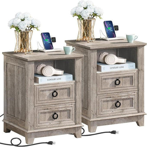 18" Farmhouse Night Stands Set of 2 by Joaxswe