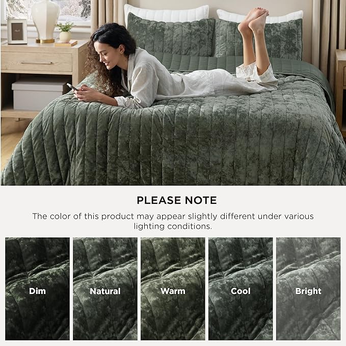 Bedsure Velvet Quilt Queen Size Set - Image 3
