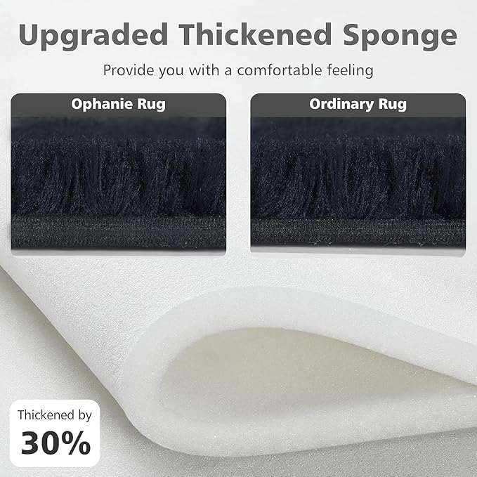 Ophanie Upgrade 6x9 Rugs for Living Room, Dark Black Fluffy Carpet Large Fuzzy - Image 3