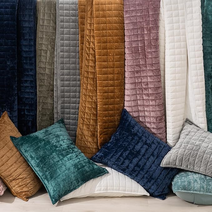 RECYCO Luxury Velvet Quilt Set Full Queen Size, Lightweight Velvet Comforter Set - Image 7