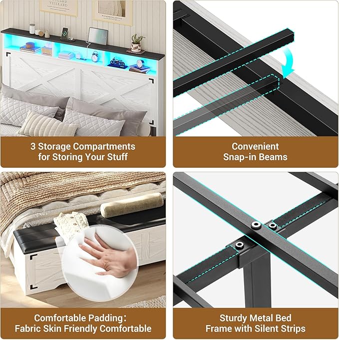 Hasuit Queen Size Bed Frame - Image 6