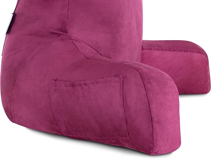 Husband Pillow Aspen Sliding Raspberry, Reading Pillow Bed Rest Chair, - Image 8