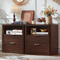 LEYAOYAO Fluted Farmhouse Nightstand Set of 2 by LEYAOYAO-Findtheshiningpointofyourideallife%EF%BC%81