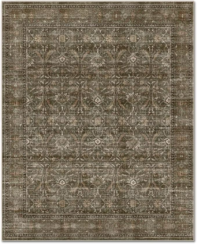 Washable 2x3 Entryway Rug, Boho Non-Slip Door Mat Vintage Distress Small Rugs - Image 8