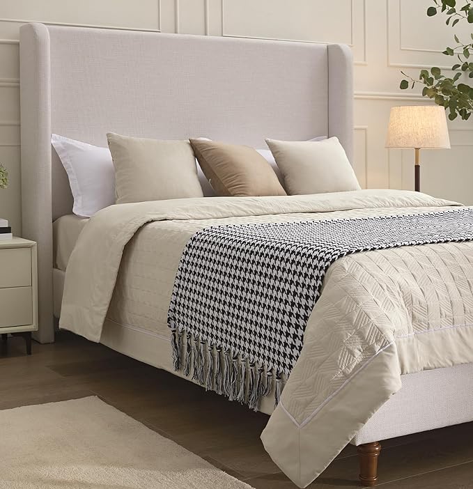 Harper Upholstered Wingback Bed Frame - Image 9