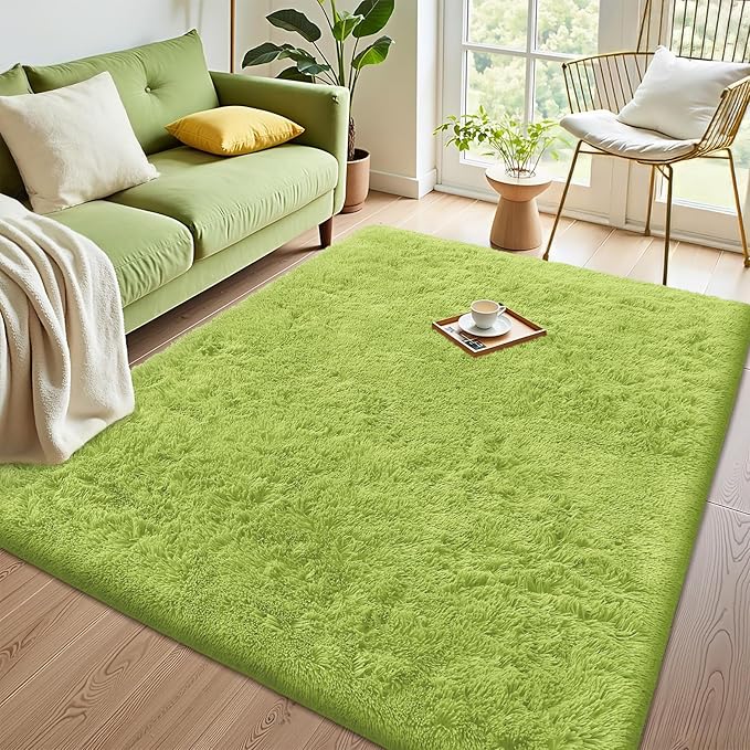 OLANLY Area Rugs for Living Room Bedroom, Machine Washable 4x5.9 ft Soft Fluffy - Image 2