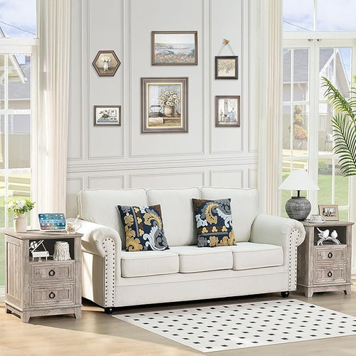 18" Farmhouse Night Stands Set of 2 - Image 2