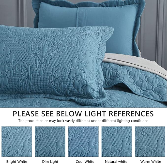 CHIXIN Bedspread Coverlet Quilt Set Full Size - Image 4