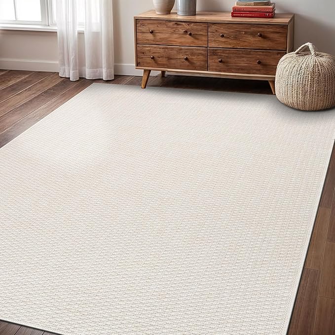 Easy Jute Rug 5x7 Indoor Outdoor Natural Rugs Solid Fiber Rug Woven Area Rug - Image 10
