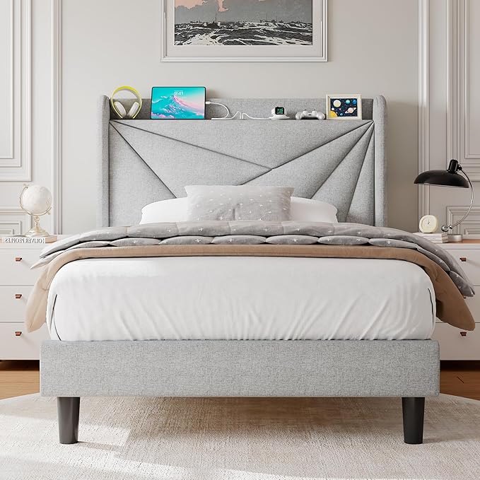 Twin Size Upholstered Bed Frame by Einhomn