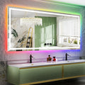 YEELAIT 88x38 Inch RGB LED Bathroom Mirror Front Lit and RGB Backlit Lighted by YEELAIT