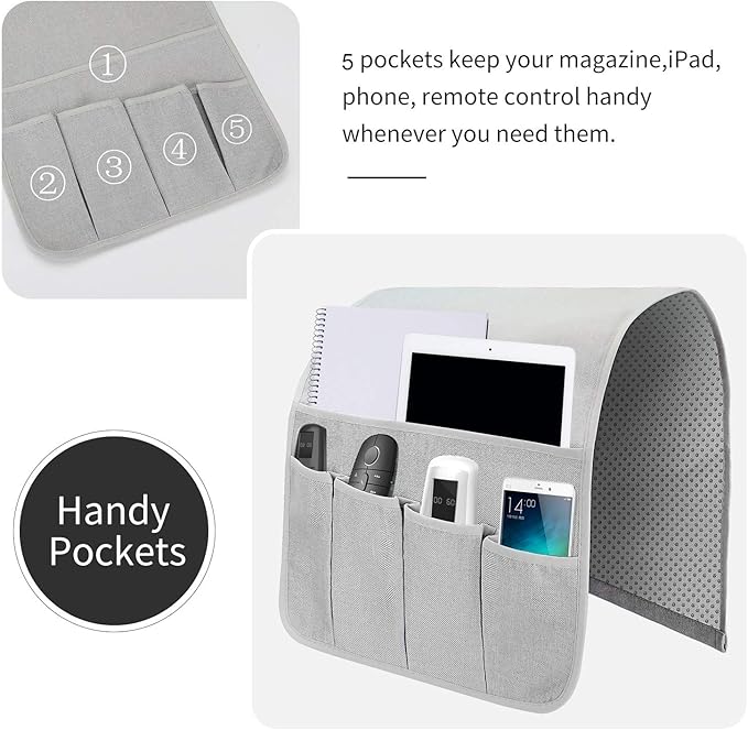 SYSOV Sofa Armrest Organizer, Remote Control Holder - Image 4