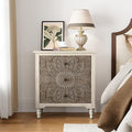 COSIEST 3 Drawers Nightstand, Accent Dresser, Bedside Table, Bedroom Furniture by COSIEST