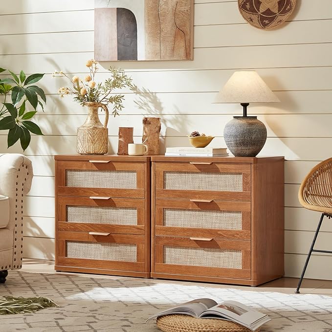 LEYAOYAO Rattan Night Stand Set of 2 - Image 6