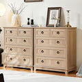 Farmhouse 5 Drawer Dresser for Bedroom Set of 2, 33.2" Tall Small Dressers & by Joaxswe