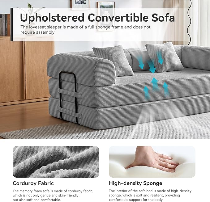 Convertible Sleeper Sofa Bed, Sleeper Sofa - Image 6