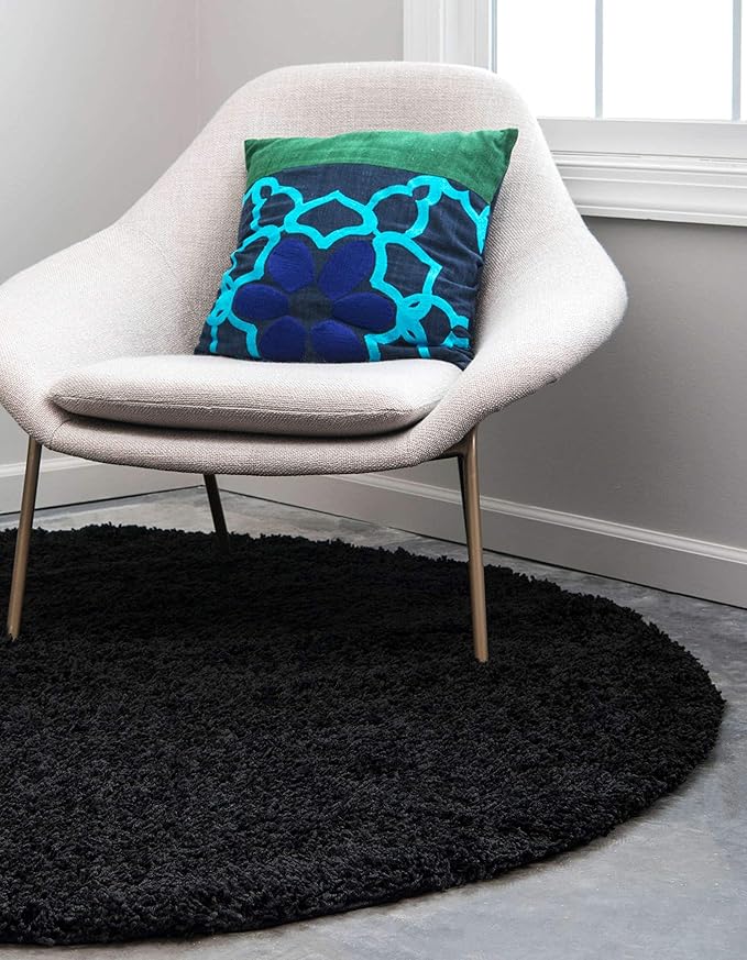 Unique Loom Solid Shag Collection Area Rug - Image 3